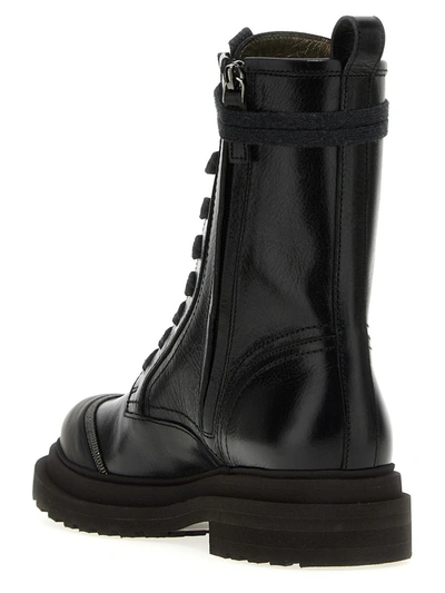 Shop Brunello Cucinelli 'monile' Ankle Boots In Black