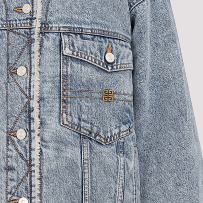 Shop Givenchy Cotton Jacket In Blue