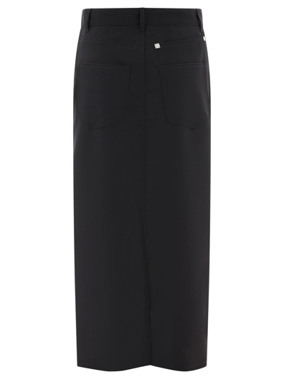 Givenchy Long Skirt With Front Split In Black