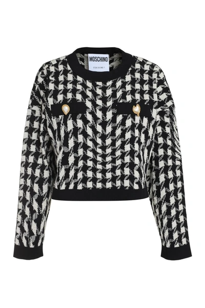Shop Moschino Wool Blend Pullover In Multicolor