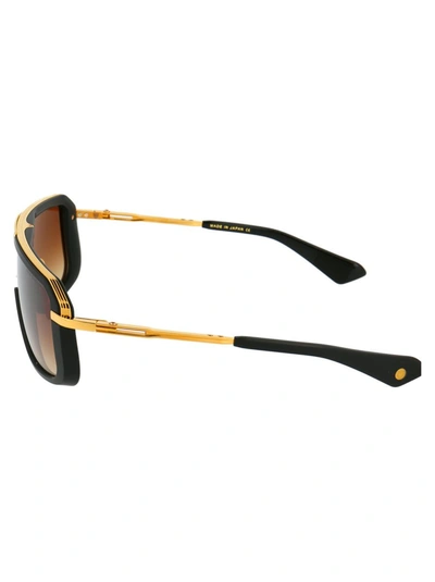 Shop Dita Sunglasses In Matte Black - Yellow Gold