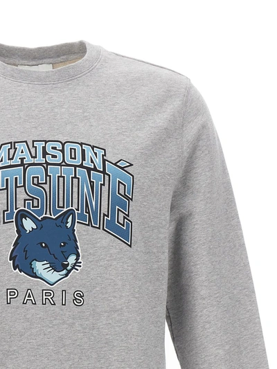 Shop Maison Kitsuné Campus Fox Sweatshirt In Gray