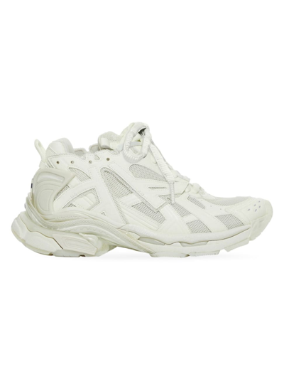 Shop Balenciaga Men's Runner Sneakers Glow In The Dark In White