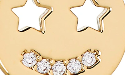 Shop Ajoa Smiley Face Necklace In Gold