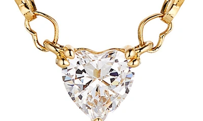 Shop Ajoa Small Fortune Heart Cz Y-necklace In Gold
