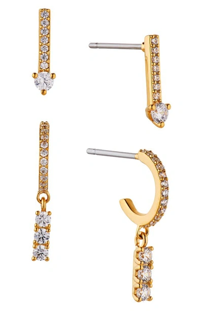Shop Ajoa Demi Set Of 2 Earrings In Gold