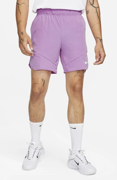 Shop Nike Court Dri-fit Advantage 7" Tennis Shorts In Rush Fuchsia/ White
