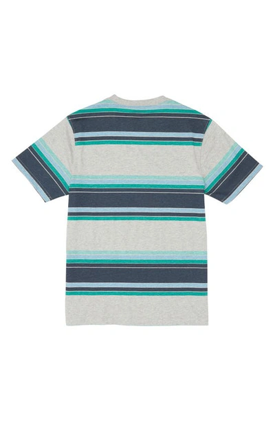 Volcom Kids' Bandstone Stripe T-shirt In Grey