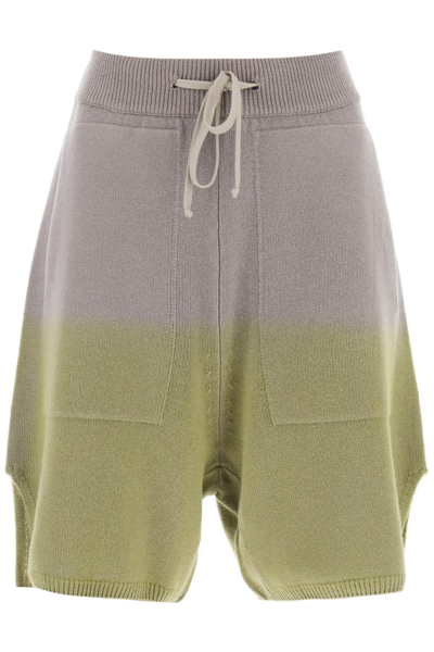 Shop Moncler X Rick Owens Loose Fit Cashmere Shorts In Multi-colored