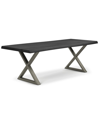 Shop Urbia Brooks 92in X Base Dining Table In Black
