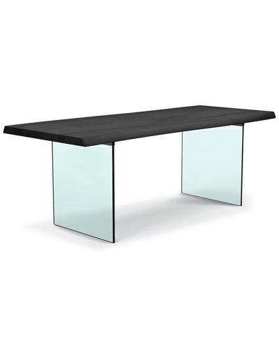 Shop Urbia Brooks 79in Glass Base Dining Table In Black