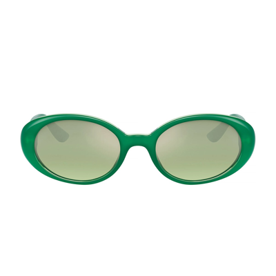 Shop Dolce &amp; Gabbana Eyewear Dg4443 306852 Sunglasses In Verde