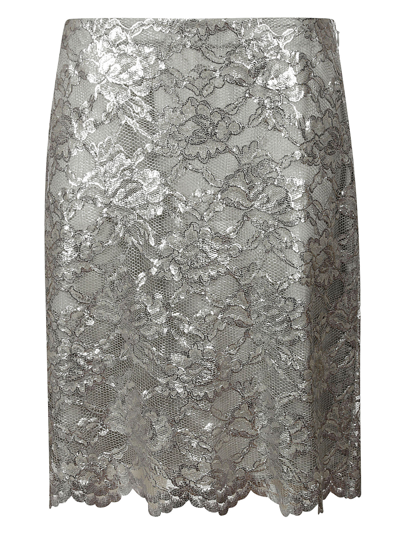 Shop Aspesi Skirt Mod.2231 In Grey