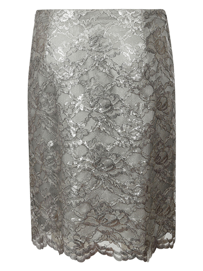 Shop Aspesi Skirt Mod.2231 In Grey