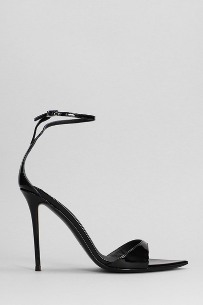 Shop Giuseppe Zanotti Intriigo Strap Sandals In Black Leather