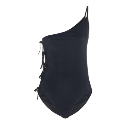 Shop Rick Owens Taco Side Tie Fastened Swimsuit