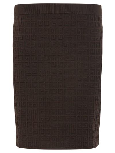 Shop Givenchy 4g Motif Knitted Skirt