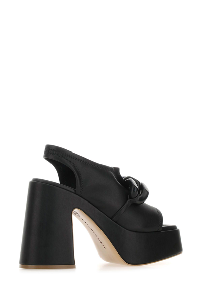 Shop Stella Mccartney Black Alter Mat Skyla Sandals