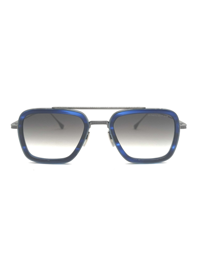 Shop Dita 7806/t/blu/sil/52 Flight.006 Sunglasses In Blue Swirl_antique Silver
