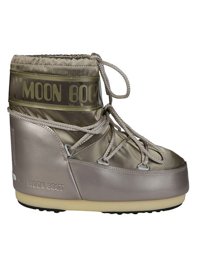 Shop Moon Boot Chunky Sole Icon Low Snow Boots In Silver