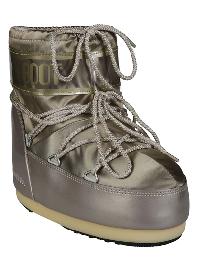 Shop Moon Boot Chunky Sole Icon Low Snow Boots In Silver