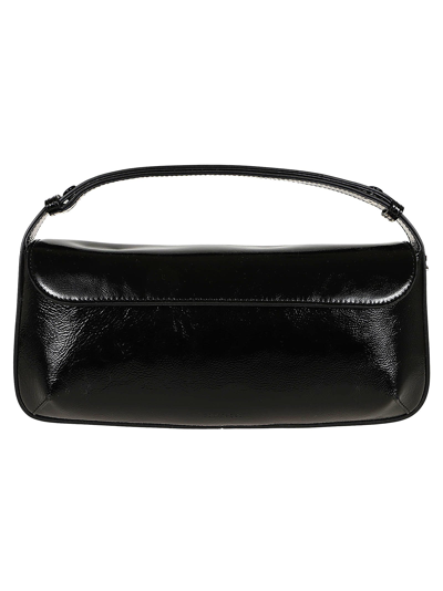 Shop Courrèges Sleek Naplack Leather Baguette Bag In Black