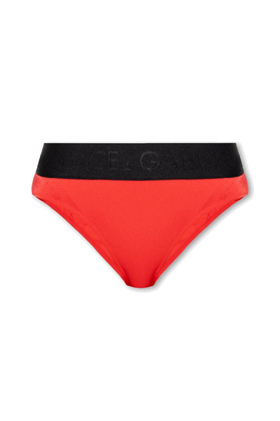 Shop Dolce & Gabbana Logo-tape Two-piece Bikini