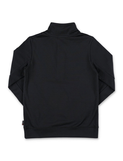 Shop Moncler Thermal High Neck Half-zipped Fleece Sweatshirt