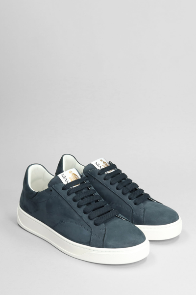 Shop Lanvin Ddb0 Sneakers In Blue Leather