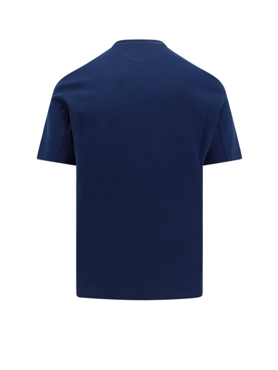 Shop Brunello Cucinelli T-shirt In Blue