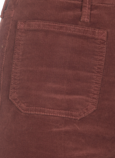 Shop Mother Patch Pocket Roller Skimp Jeans In Brown