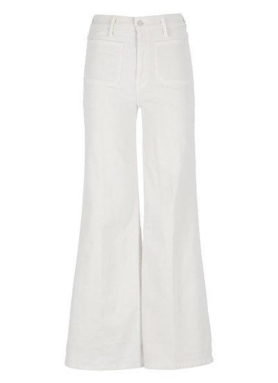 Shop Mother Patch Pocket Roller Skimp Jeans In White