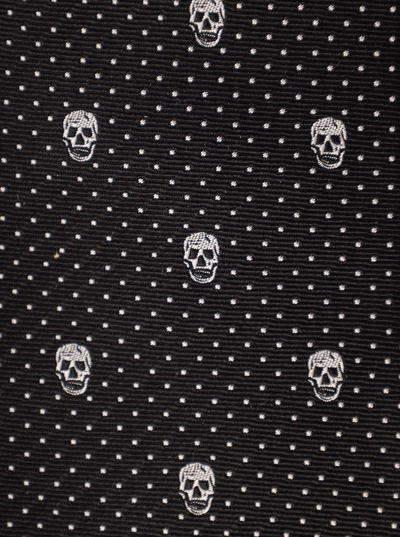 Shop Alexander Mcqueen Tie Skull Polka Dots In Black