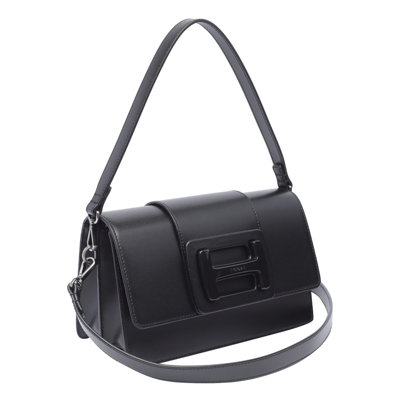 Shop Hogan H-bag Crossbody Bag In Black