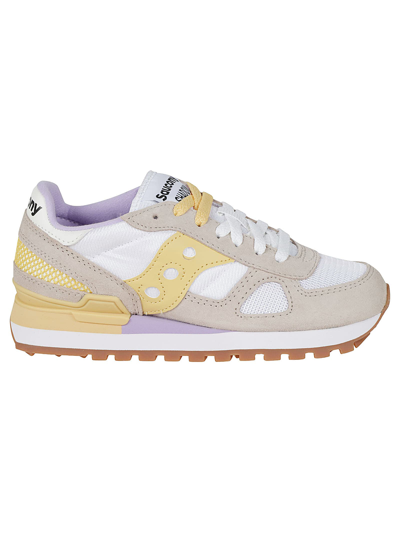 Saucony Shadow Original Sneaker In White/yellow