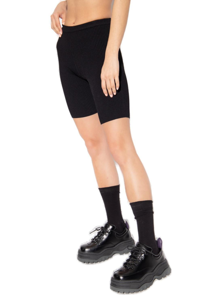 Dsquared2 Elastic Waistband Ribbed Cropped Leggings