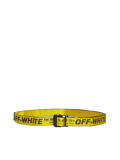 Shop Off-white Classic Industrial Belt In Yellow