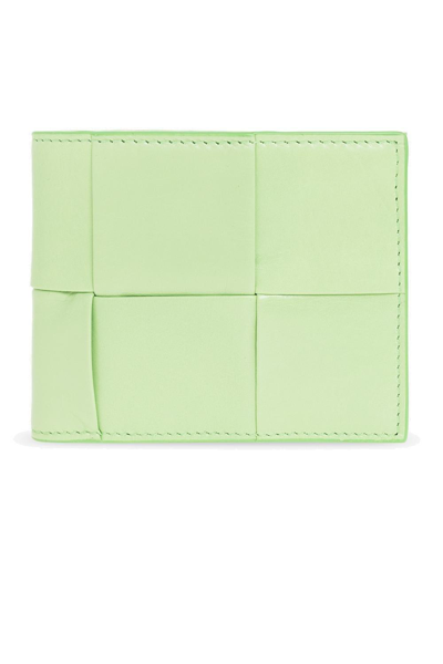 Shop Bottega Veneta Intreccio Weave Bi-fold Wallet