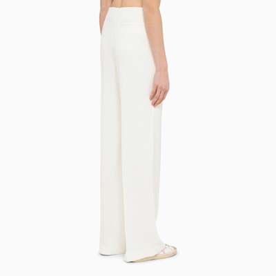 Shop Stella Mccartney Wide Cream Trousers