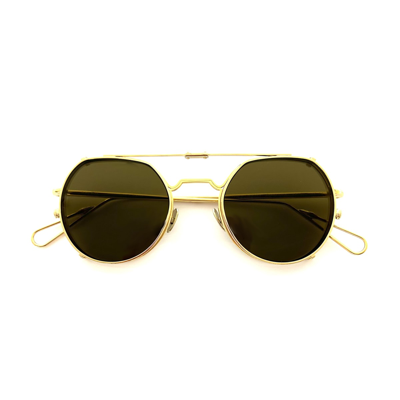 Shop Ahlem Place Dauphine Clip Champagne Sunglasses In Oro