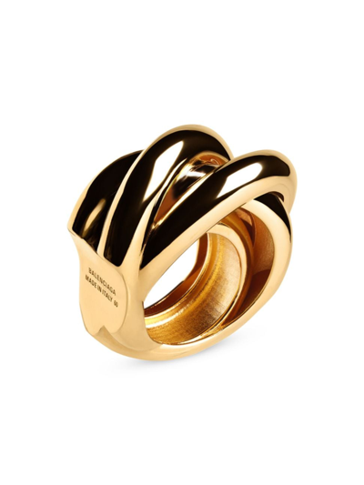 Shop Balenciaga Women's Saturne Ring In Gold