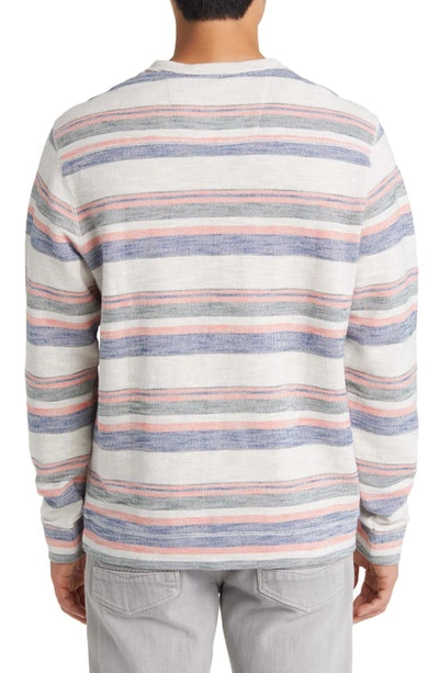 Shop Tommy Bahama Grandview Stripe Sweatshirt In Light Grey Heather