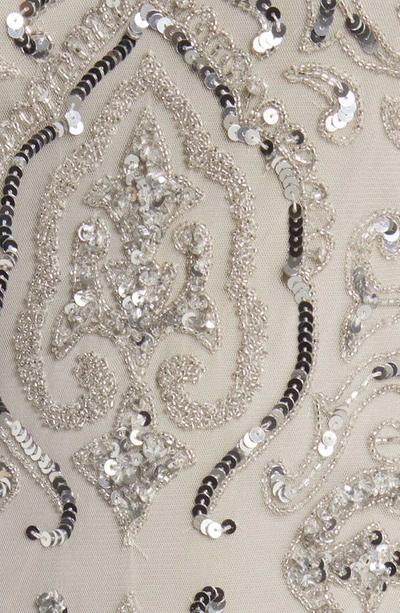 Pisarro Nights Sequin & Beaded Cocktail Sheath Dress In Silver