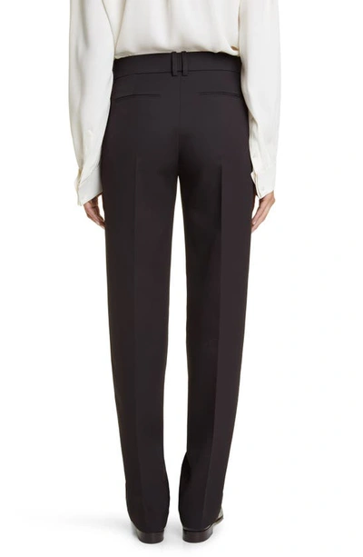 Shop The Row Borgo Straight Leg Wool Trousers In Hickory