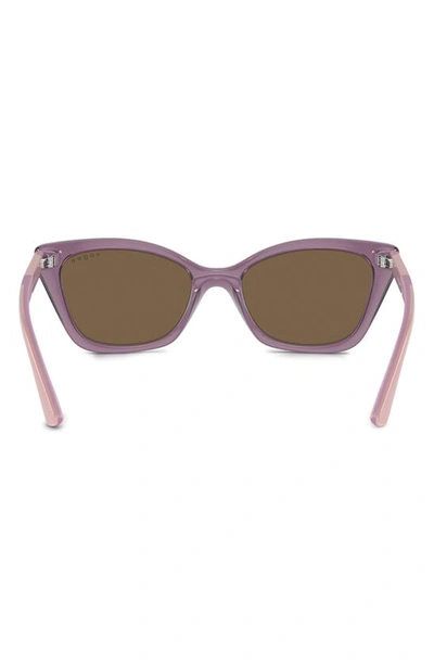 Vogue Kids' 48mm Cat Eye Sunglasses In Transparent Violet