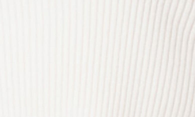 Edikted Desiree Foldover Strapless Rib Knit Crop Top In White