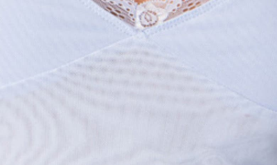Edikted Crossover Mesh Crop Camisole In Light-blue