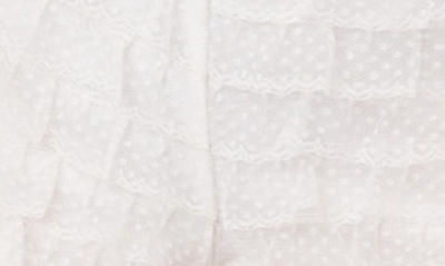 Edikted Julianna Ruffle Swiss Dot Shorts In White