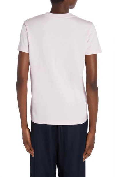Moncler Embroidered Logo Short-sleeve T-shirt In Pink