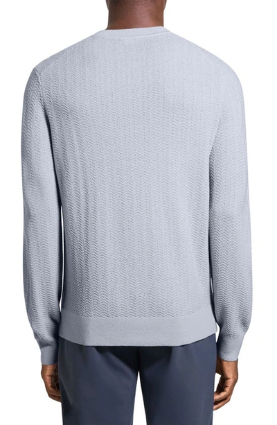 Shop Theory Novo Merino Wool Blend Crewneck Sweater In Ice